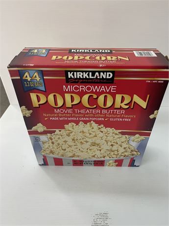 Kirkland Signature Microwave Popcorn, Movie Theater Butter, 3.3oz