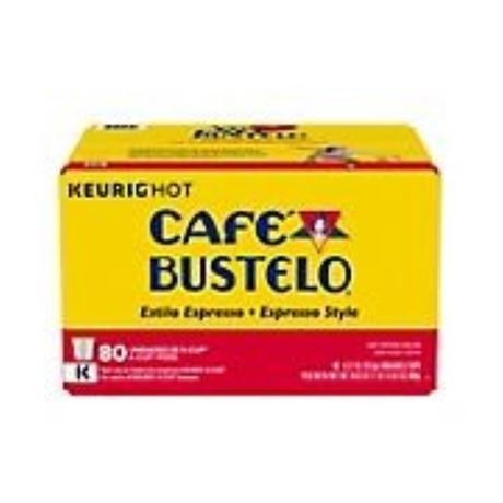 Cafe Bustelo Espresso Style Dark Roast Coffee Pods - 80 Count