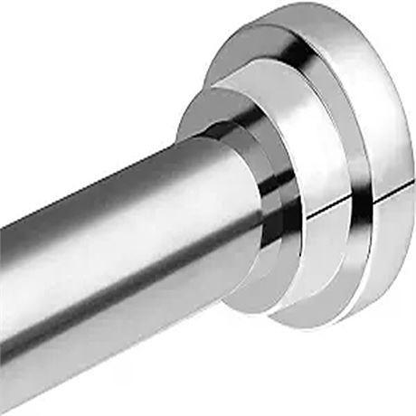 Shower Curtain Rod Silver 31-65 Inch Adjustable Shower Rod Te1 Inch Diameter 2PK