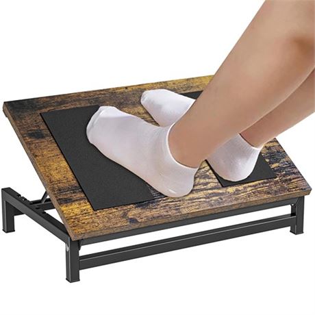 Foot Rest for Under Desk at Work - Adjustable Footstool Ergonomic Foot Stand wi