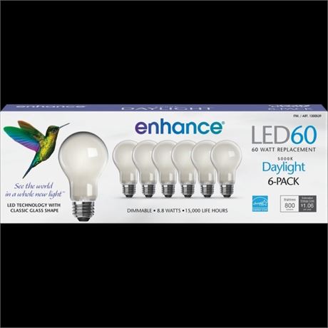 Feit LED 60W 500k Replacement Bulbs - 6 Pack