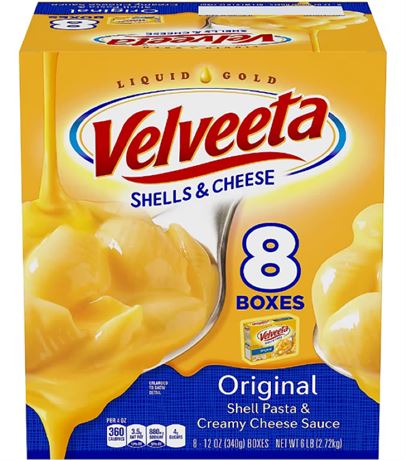 Velveeta Shells & Cheese Original Shell Pasta Meal, 8 pk./12 oz.