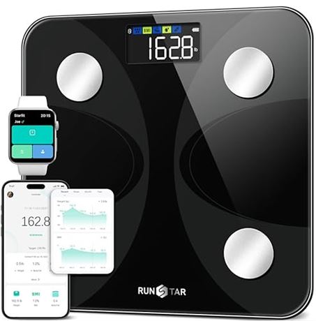 Smart Scale for Body Weight and Fat Percentage RunSTAR High Accuracy Digital B