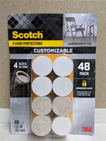 Mostly Full - Scotch Floor Protectors 48 Pack - Hardwood & Tile