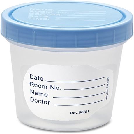 Medline Basic Specimen Containers Polypropylene Sterile (Pack of 100)