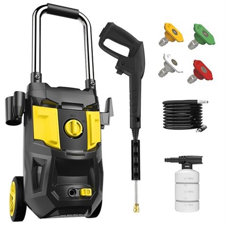 Electric Pressure Washer- 1600 PSI Electric Power Washer with Winding 35FT Powe