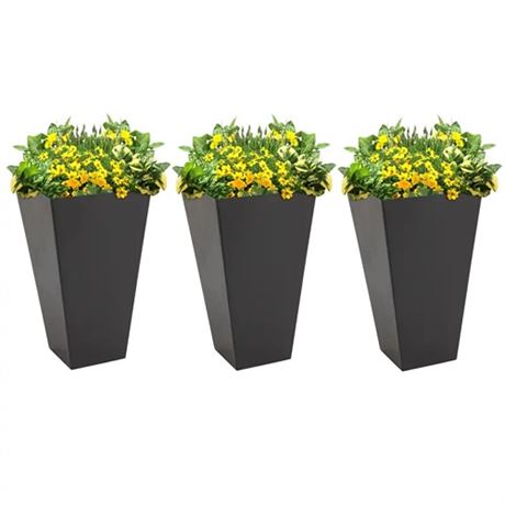 Outsunny 28ft Tall Plastic Planters Set of 3
