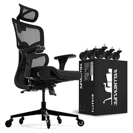 WELLNEW Prestige Ergonomic Office Chair - Height Adjustable Backrest Lumbar