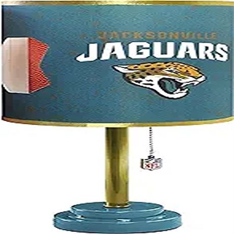 Idea Nuova NFL NK980160 Jacksonville Jaguars Table Lamp with Die Cut Lamp Shade