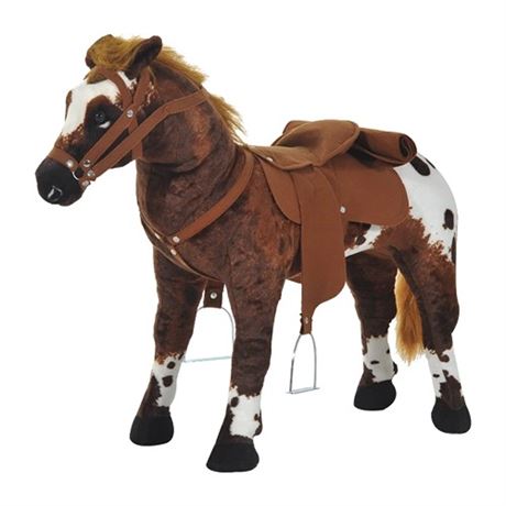 Qaba Sound-Making Ride On Horse for Toddlers 3-5 with Neighing and Galloping So