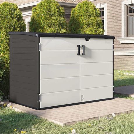 Suncast Stow-Away Horizontal Shed All Weather Resistant Resin Shed