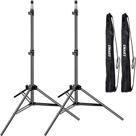 EMART 7 Ft Light Stand for Photography Portable Photo Video Tripod Stand 2 Pac