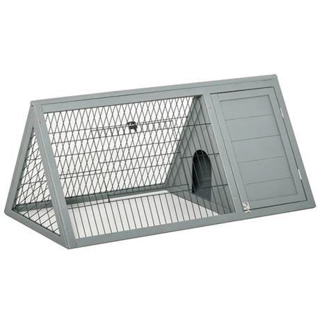 PawHut 46 x 24 Wooden A-Frame Outdoor Rabbit Cage Small Animal Hutch