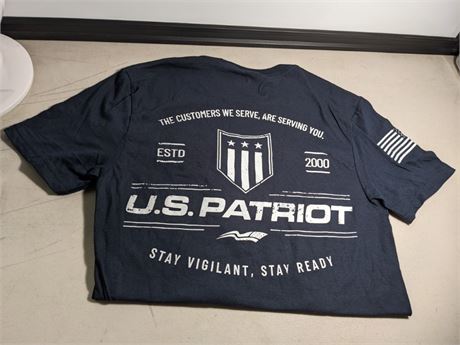 US Patriot Tshirt - "Stay Vigilant" Navy - Size XS