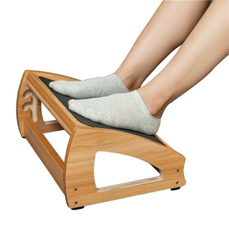 StrongTek Adjustable Under Desk Footrest Ergonomic Foot Rest for Under Desk wit