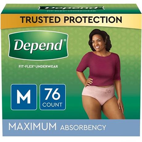 Depend Fresh Protection Adult Incontinence Underwear for Women - Maximum Absorb