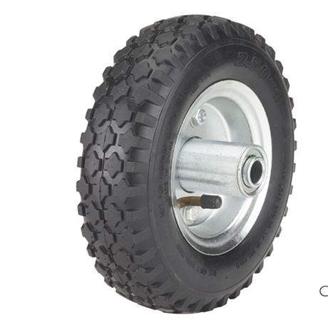 Ironton 8in. Pneumatic Wheel and Tire-- 250-Lb. Capacity Knobby Tread