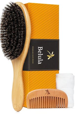 Belula 100 Boar Bristle Hair Brush Set (Medium).