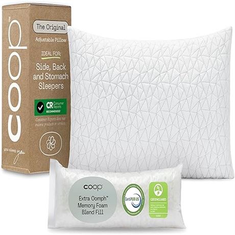 Coop Home Goods Original Adjustable Pillow King Size Bed Pillows for Sleeping