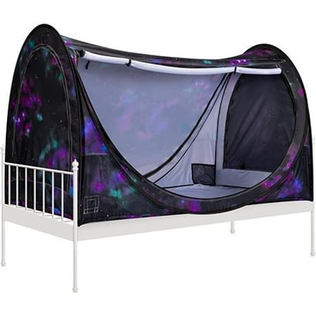 SPECSTAR Pop-up Bed Tent Twin Size  Privacy Bed Canopy with 4 Doors and Mosquit