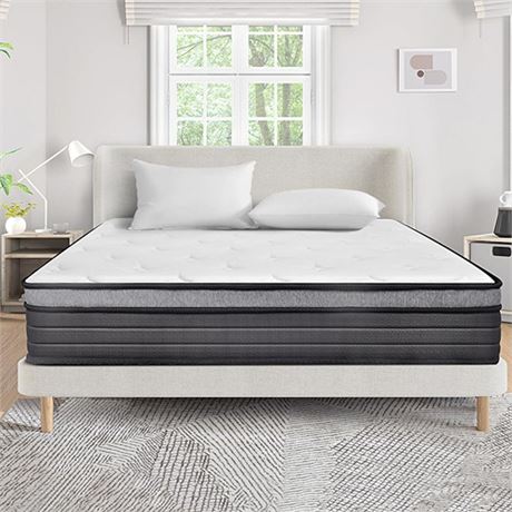 EIUE Queen Size Mattress 10 InchBed-in-a-BoxHybrid MattressIndividual Pocket