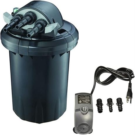 Jebao CF-10 Bio Pressure 13W UV Pond Filter with 528GPH Pump up to 1000 Gallon