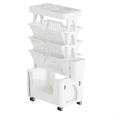 Euedue 5 Tier Book Rack Storage Bookshelf