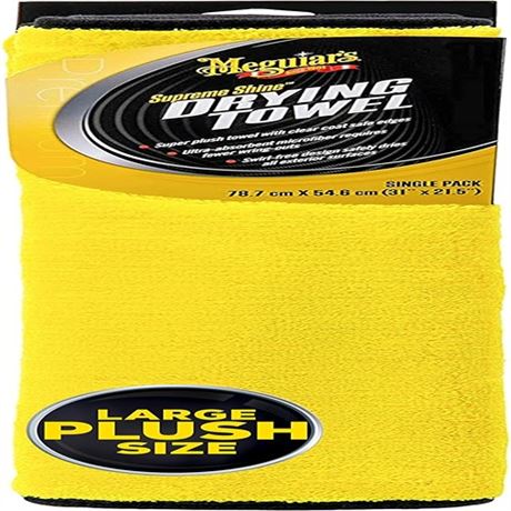 Meguiars X190400 Supreme Shine Drying Towel Large Super Plush  6 Pack