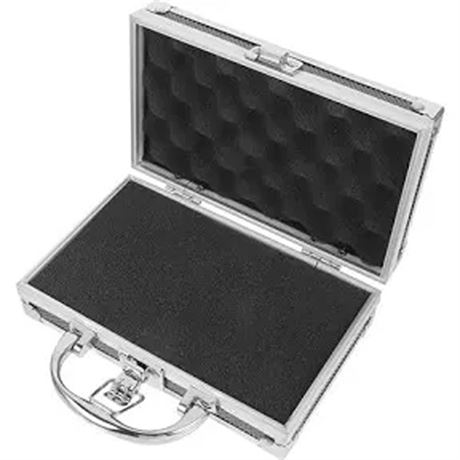 Small Tool Storage Box Carrying Case Lockable 14.96in Portable Aluminum Hard Ca