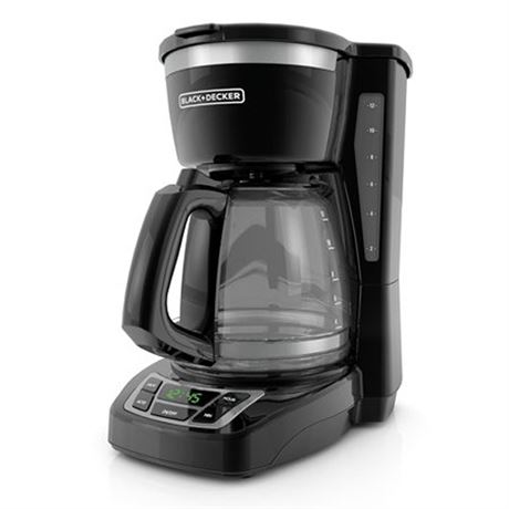 12-Cup Black Programmable Coffee Maker