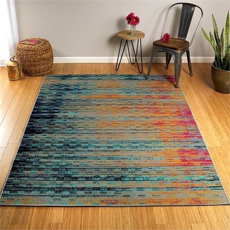 A-Stock - Kaleen Zuma Beach Multi 8 Ft. X 10 Ft. Abstract IndoorOutdoor ...