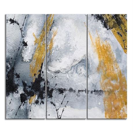 Yeawin Abstract Wall Art Abstract Gray White Canva