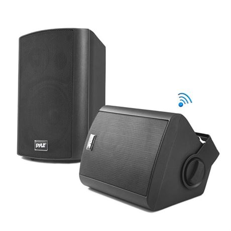 Pyle Home 6.5 IndoorOutdoor Wall-Mount Bluetooth Speaker System Black (PDWR6