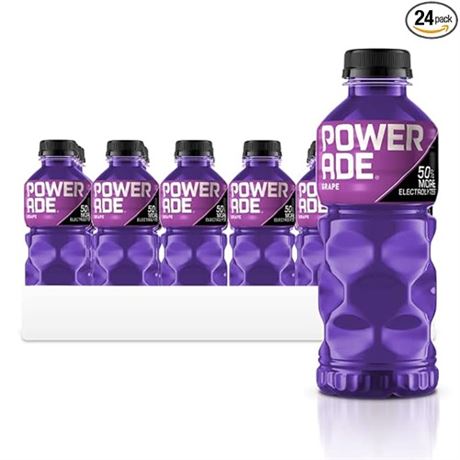 POWERADE Sports Drink Grape 20 Ounce (Pack of 24) bb 051524