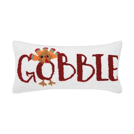 Gobble Hooked Throw Pillow