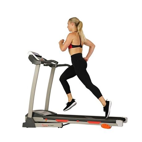 Sunny Health & Fitness Treadmill with Manual Incline Pulse Sensors Folding LC
