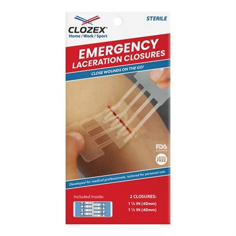 Clozex Emergency Laceration Closures - Repair Woun