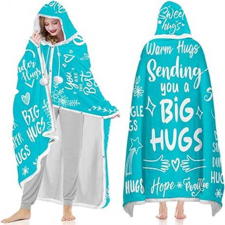 Sending Big Hugs Fleece Wearable Blanket Hoodie Mothers Day Birthday Gifts For