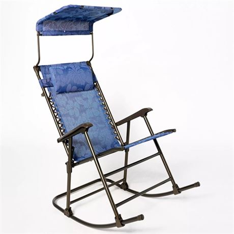 bliss deluxe rocking chair with pillow blue flower