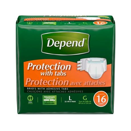 Unisex Adult Incontinence Brief Case of 48 by Kimberly Clark