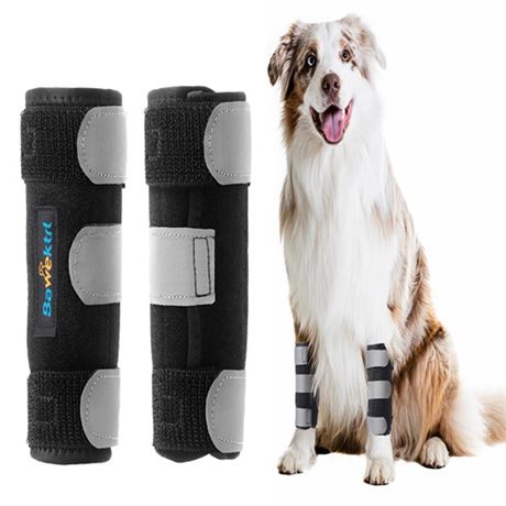 Bawektrl Dog Leg Brace for Front Hock Joint Canine Wrist Brace with Metal Strip