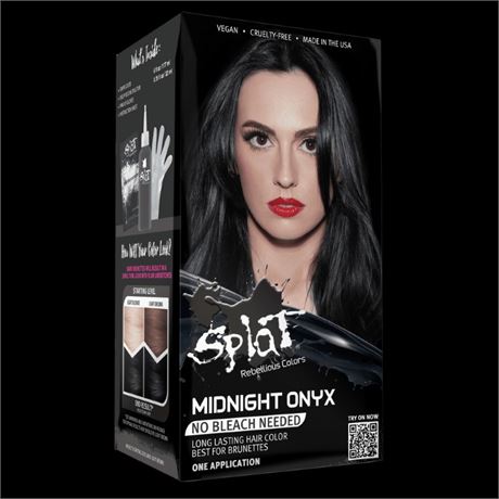 Splat Rebellious Colors Semi-Permanent Hair Dye Kit - Midnight Onyx