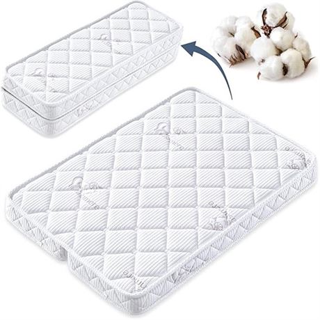Vibe bear Noiseless 3 Foldable Pack and Play Mattress Toppe