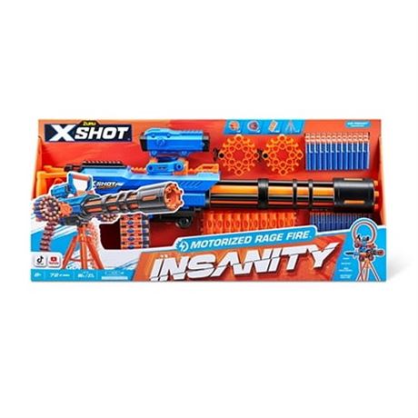 X-Shot Insanity Motorized Rage Fire (72 Darts) by ZURU for Ages 8-99
