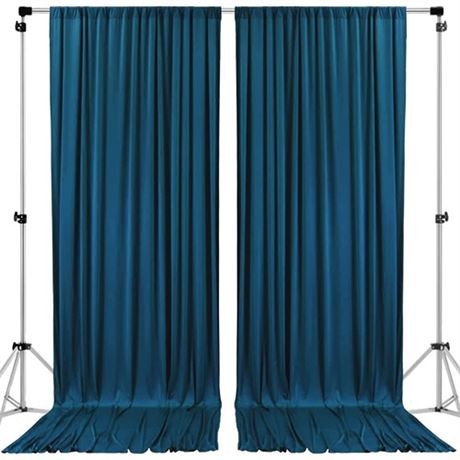 AK TRADING CO. 10 feet x 8 feet IFR Polyester Backdrop Drapes Curtains Panels w