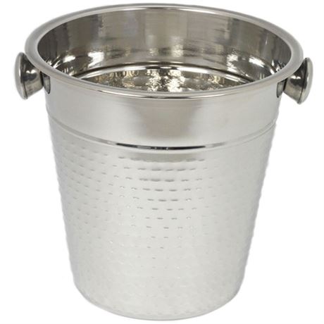 Chef Craft Hammered Champagne Bucket  4 Quart Volume Capacity  Stainless Steel