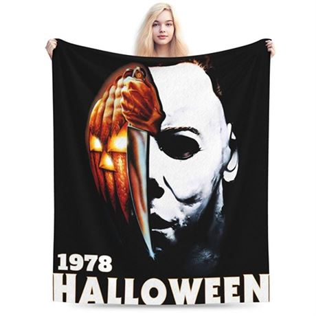Halloween Horror Throw BlanketUltra-Soft Warm Flannel Fleece Blanket Air Condi