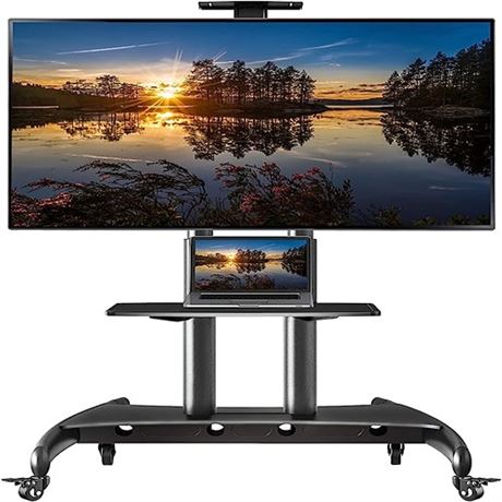 NB North Bayou Mobile TV Cart TV Stand with Wheels for 55 - 85 Inch LCD LED OL