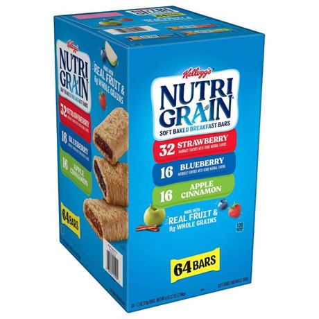 Nutri-Grain Bars, 1.3 oz, 64-count