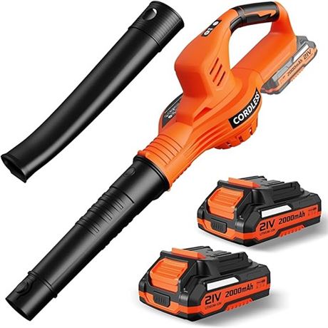 Leaf Blower Cordless - 21V Electric Cordless Leaf Blower with 1Batteries
